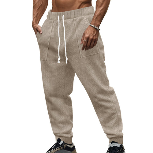 Men's casual joggers with textured fabric and practical pockets Chic and style