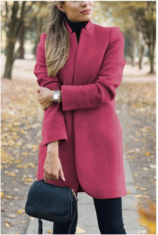 Chic Und Stil | Elegant Coat with Stand-Up Collar