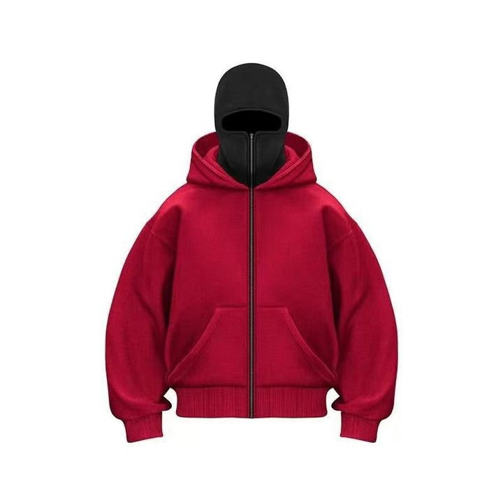 Stylish hoodie jacket for women with integrated face protection Lune London