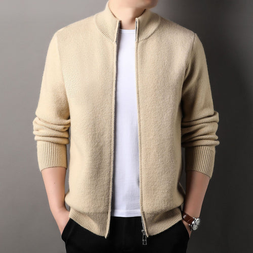 Men's knit jacket with modern collar and high-quality texture Amarae