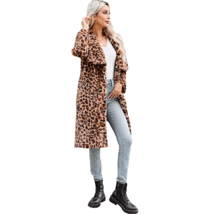 Lune London Leopard Print Faux Fur Coat for Women