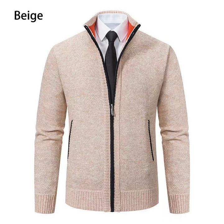 Trendy knitted jacket for men with zip and practical pockets Lune London
