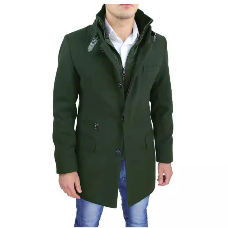 Elegant and functional transition coat for men with removable inner jacket Lune London