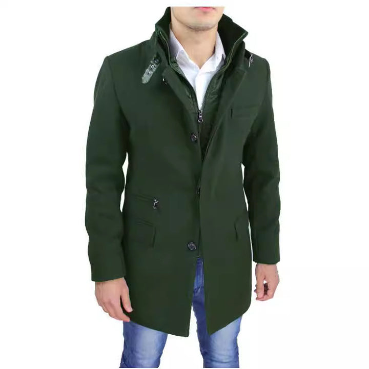 Elegant and functional transition coat for men with removable inner jacket Lune London