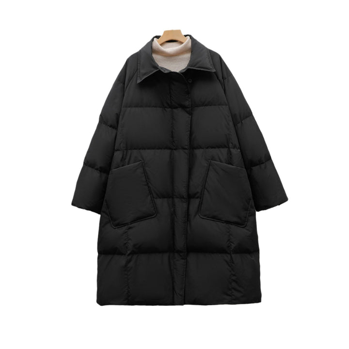 Ladies bulky padded coat with rounded cut and practical pockets Lune London