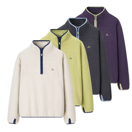 Sweat-shirt en polaire pour femmes avec col haut et détails de fermeture éclair pratiques Chic & Stil