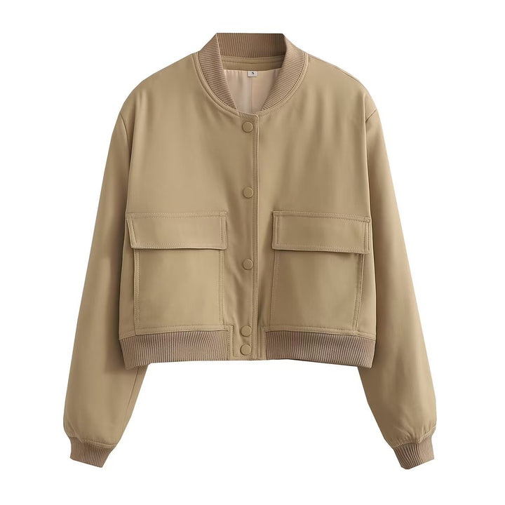 Sporty bomber jacket for women with padded lining and practical pockets Lune London