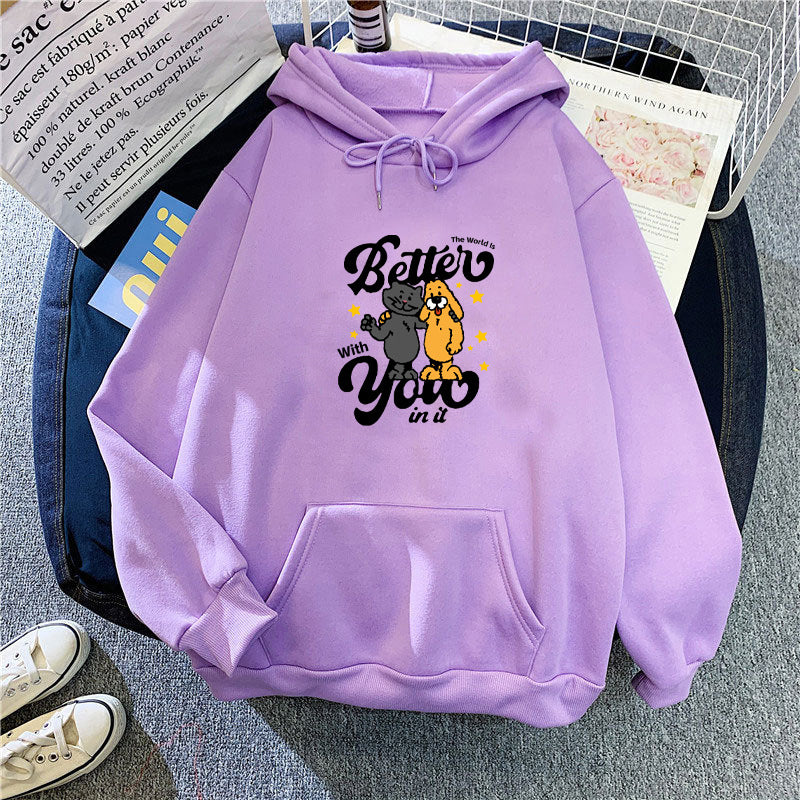 Women's hoodie with playful animal motif Chic & Stil