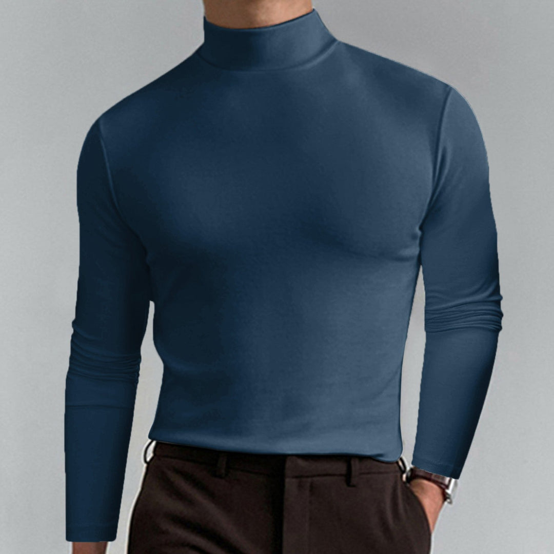 Men's High-Quality Turtleneck Sweater Made Of Fine Cotton Blend Lune London