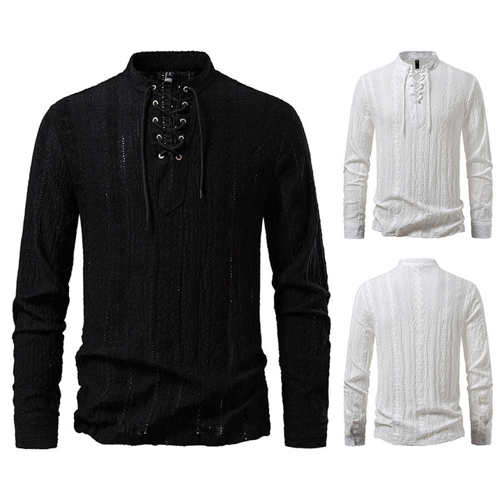 Long sleeve shirt for men with creative lace design Lune London