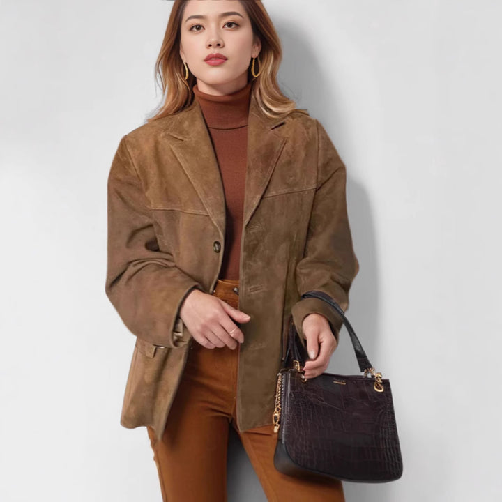 Lune London Elegant suede jacket for women