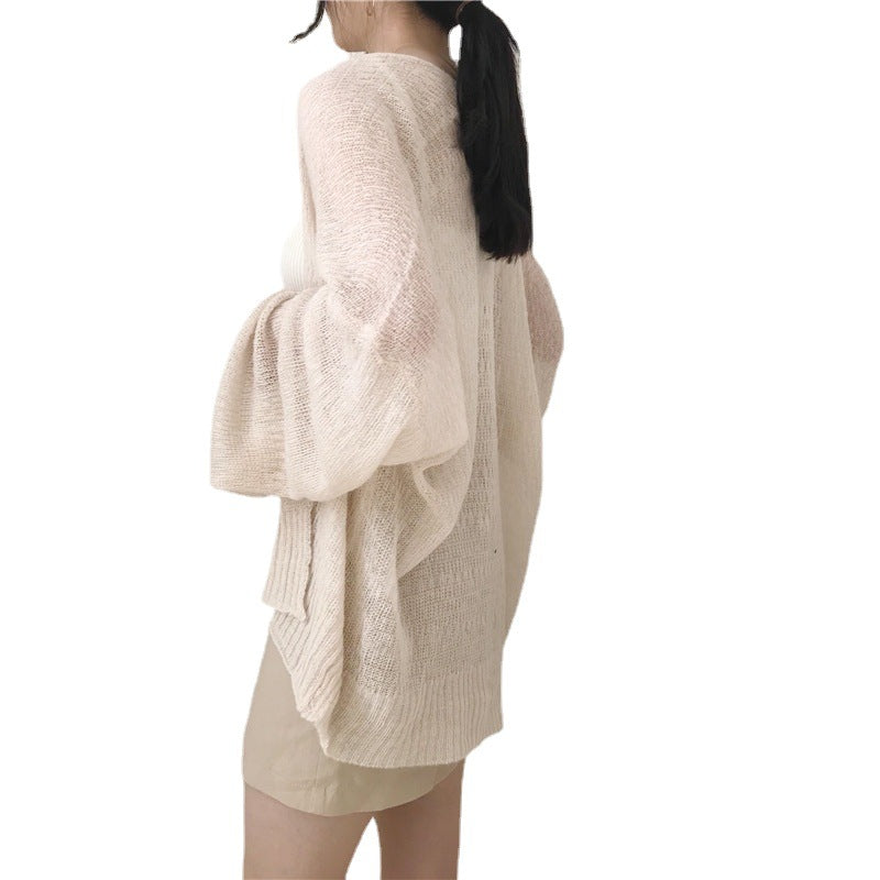 Airy beach dress for women with wide sleeves and decorative fabric Lune London