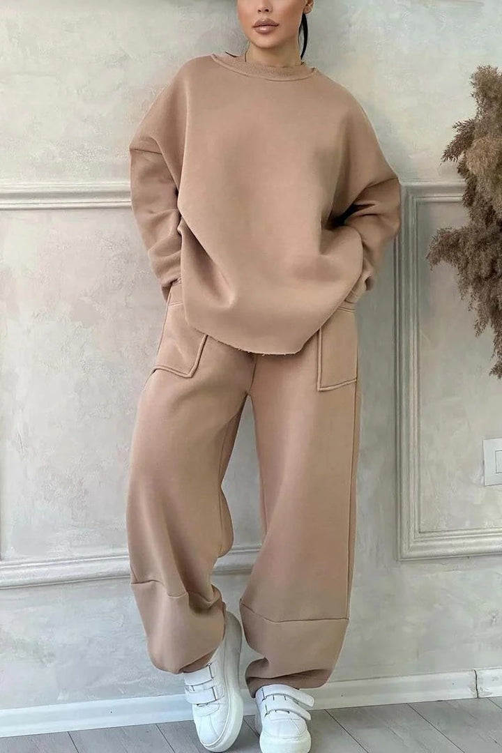Ladies Cozy Oversized Sweat Set with spacious pockets and a comfortable fit Amarae