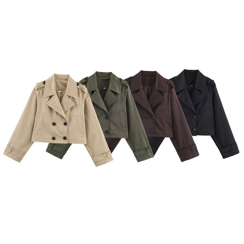Chic and stylish cropped trench coat for women