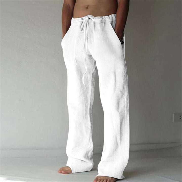 Casual linen trousers for men with elastic waistband Lune London