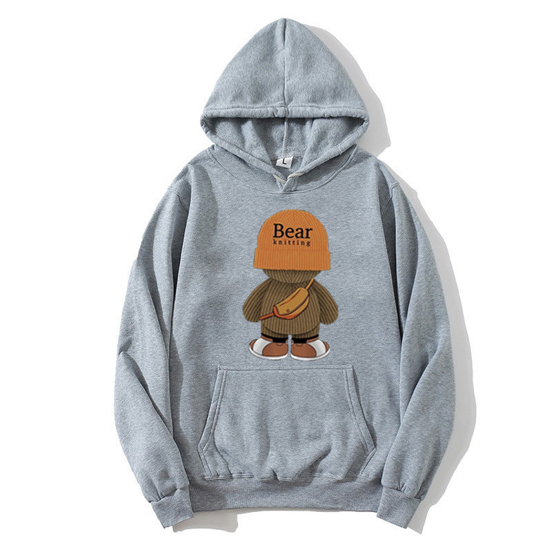 Women's hoodie with playful bear design and high-quality fleece Chic & Stil