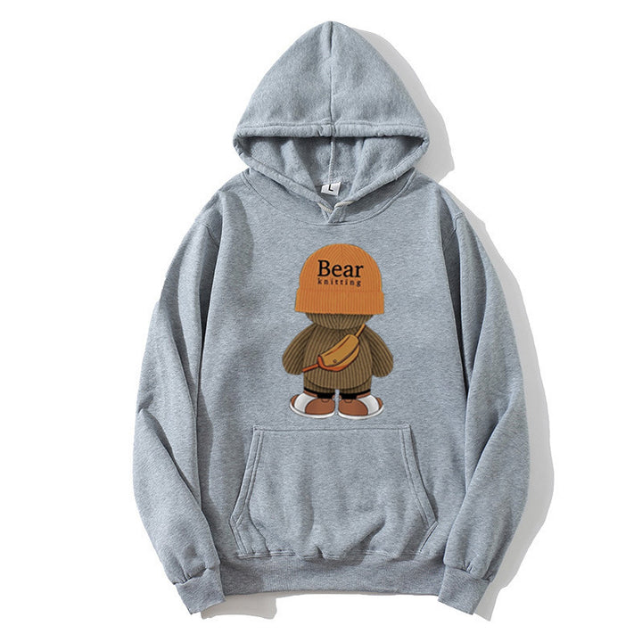 Women's hoodie with playful bear design and high-quality fleece Chic & Stil