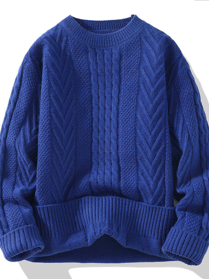 Lune London | Men's knit sweater with modern cable and ribbed structures