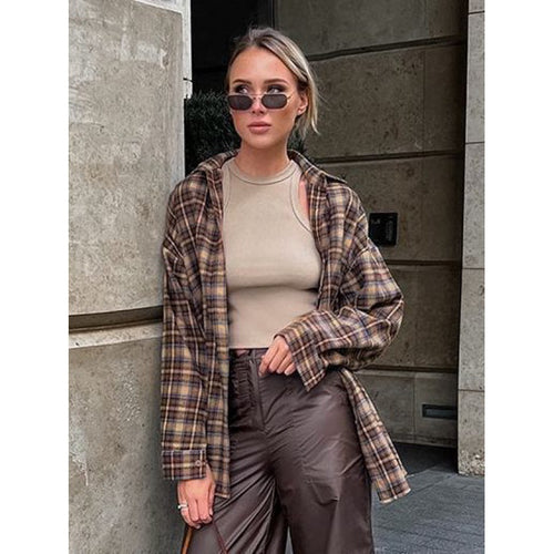 Amarae oversized checkered shirt