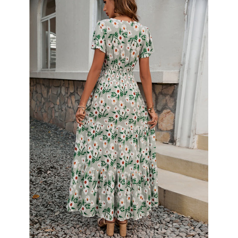 Lune London Floral Ruffle Maxi Dress for Women