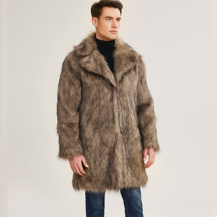 Short faux leather coat for men with elegant lapels Lune London