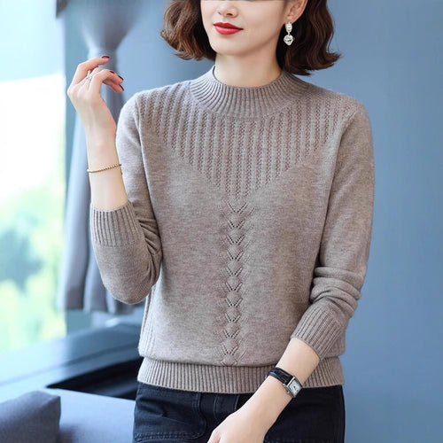Pull en maille élégant pour femme avec motif en relief moderne Chic & Stil