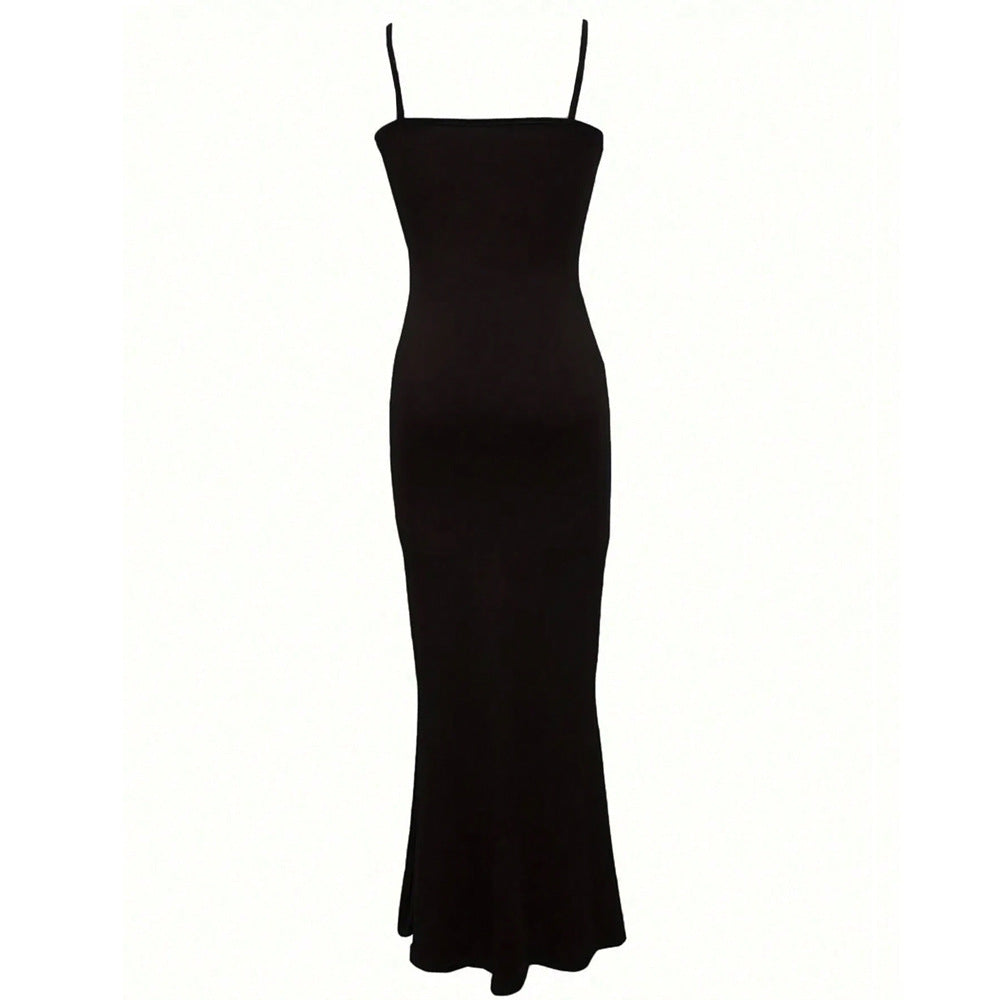 Robe maxi élégante pour femme avec des fines bretelles spaghetti et une coupe fluide Chic & Stil