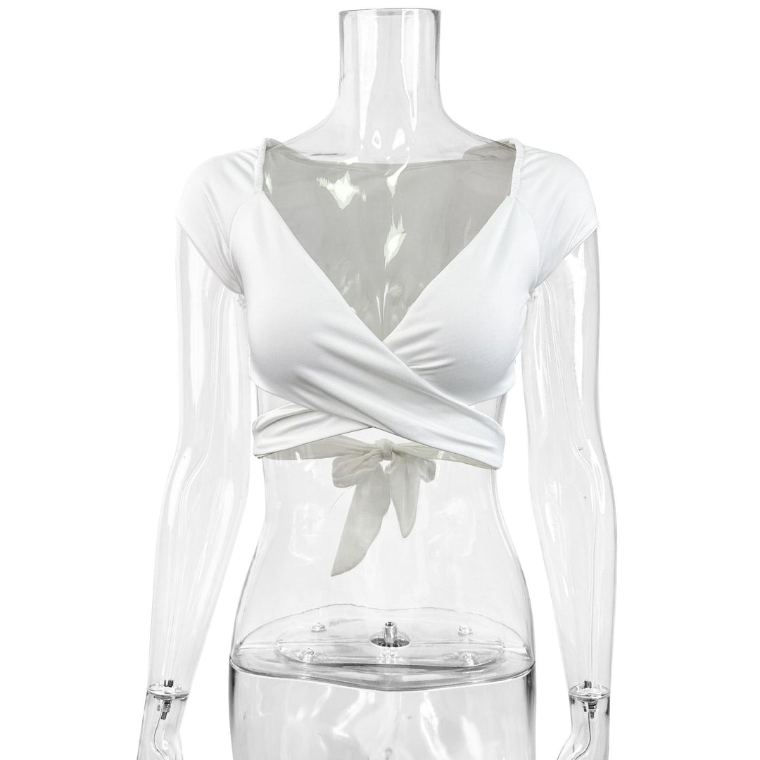 Women’s Crop Top with Elegant Wrap Design Amarae