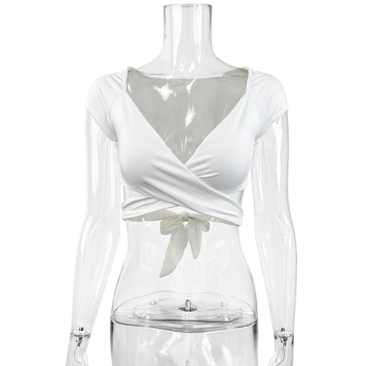 Women’s Crop Top with Elegant Wrap Design Amarae