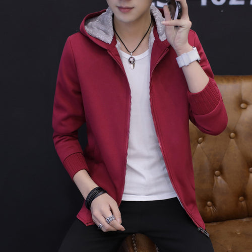 Transitional jacket for men with cozy lining and practical hood system Amarae