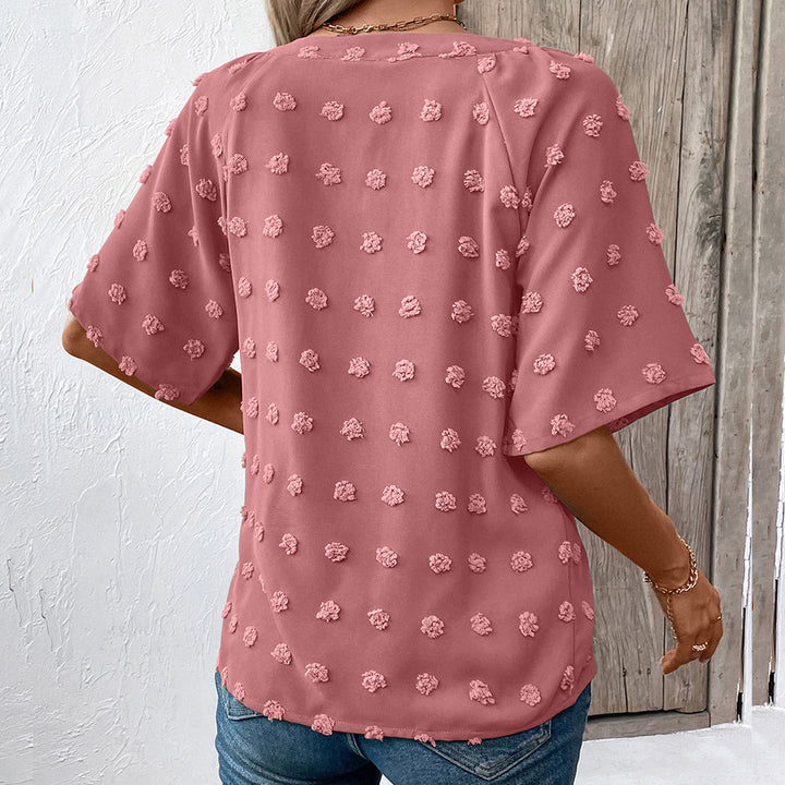 Ladies elegant top with structured floral pattern Lune London