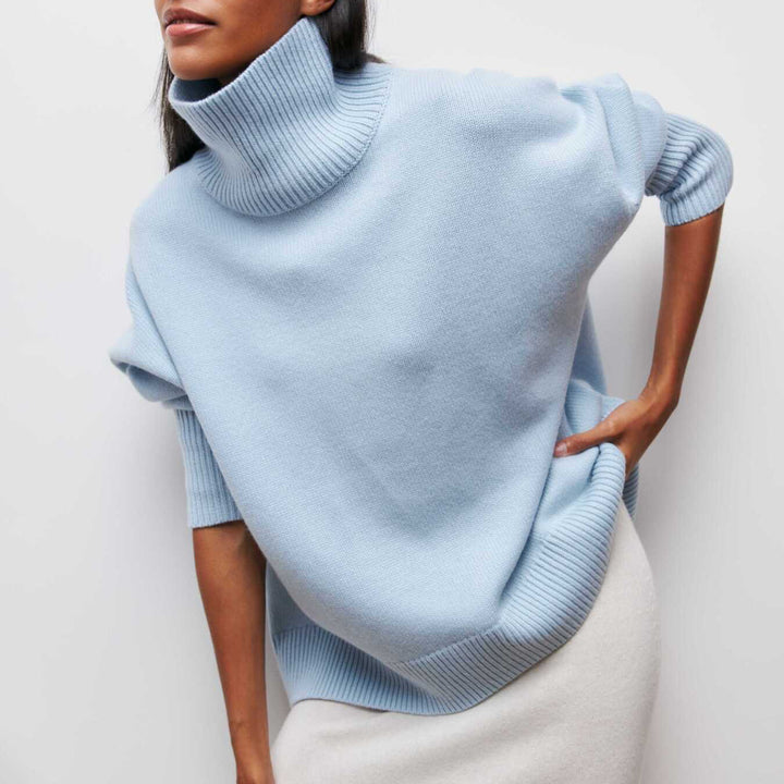 Ladies elegant turtleneck sweater with oversized cut Lune London