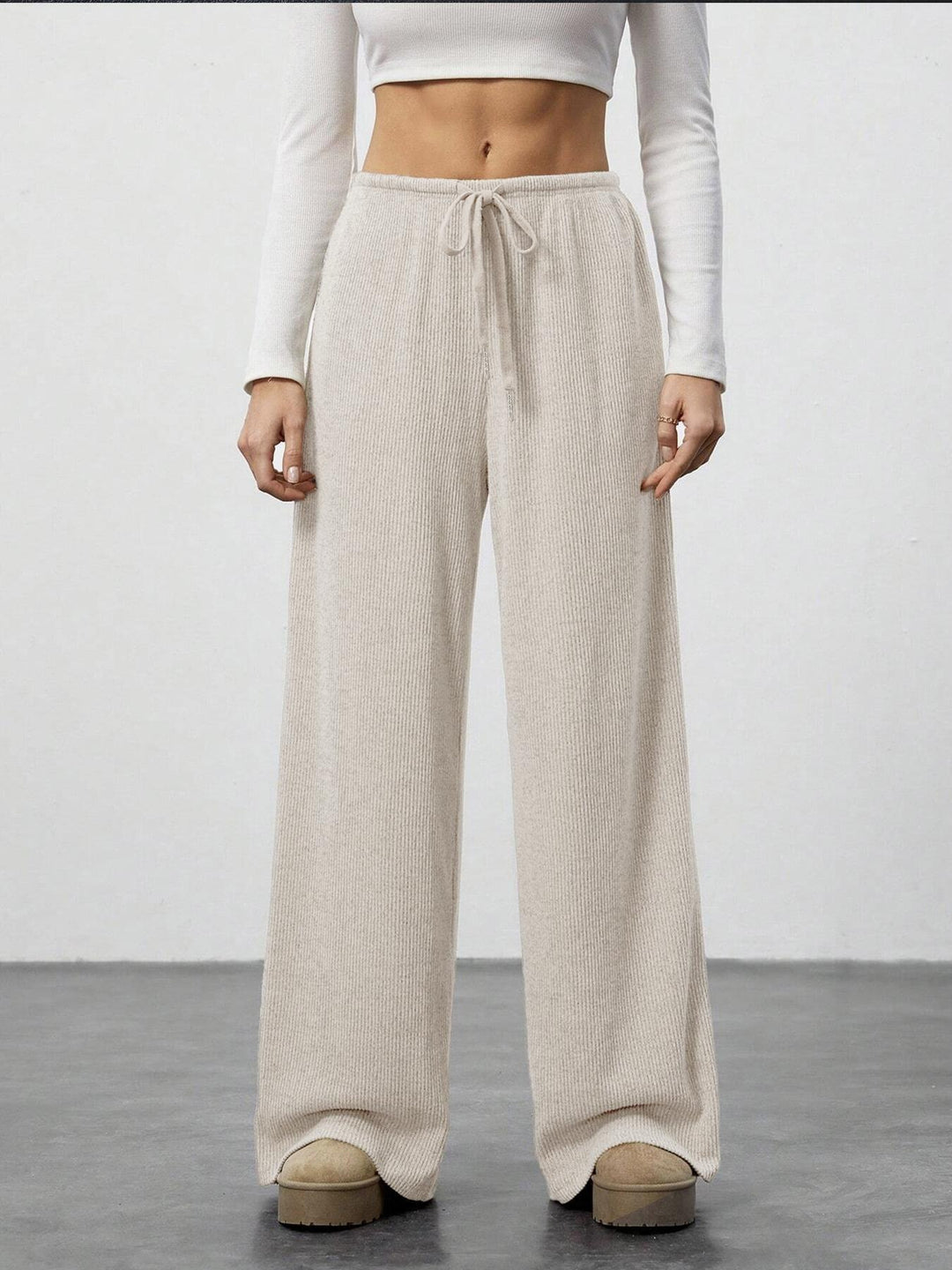 Pantalon en tricot ample pour femmes Chic & Stil