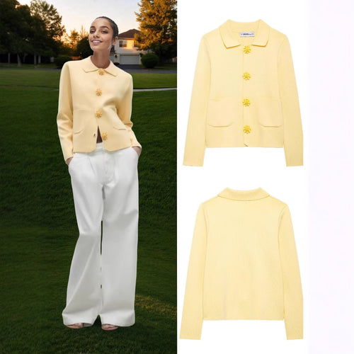 Elegant cardigan for women with decorative buttons Amarae