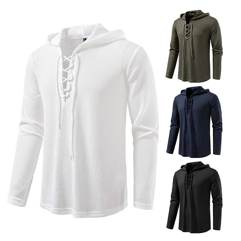Men's hoodie with innovative lacing and structured design Lune London