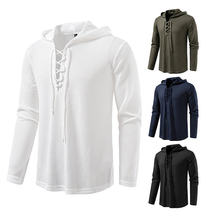 Men's hoodie with innovative lacing and structured design Lune London