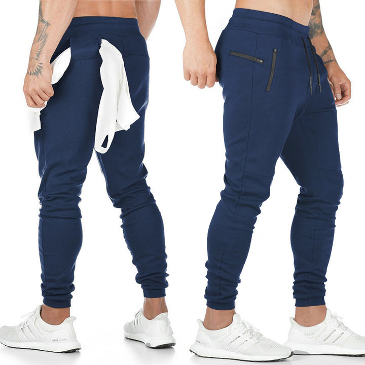 Sporty jogging pants for men with side zip pockets Lune London