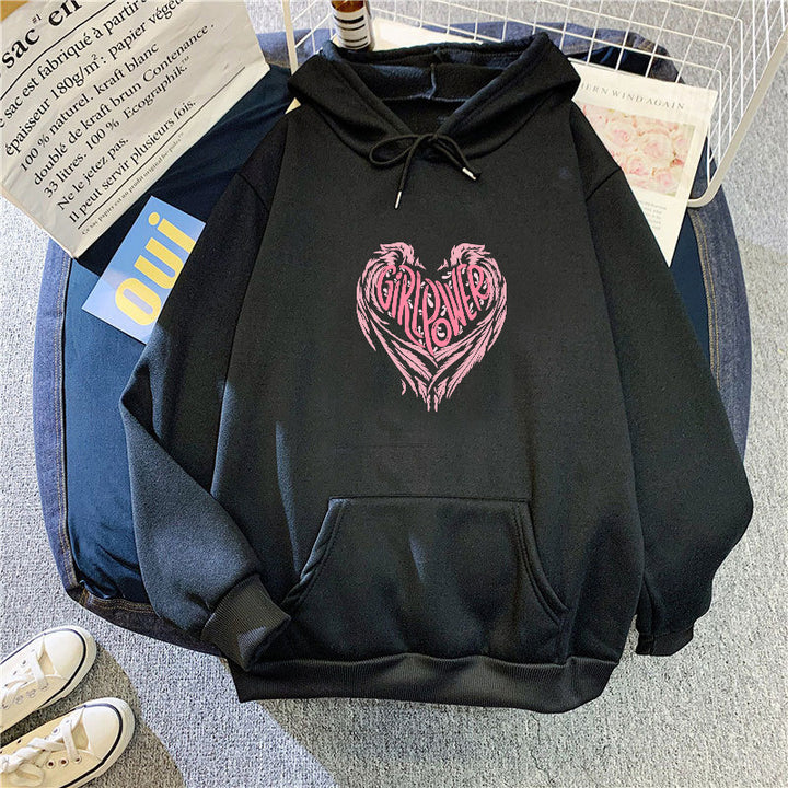 Women's hoodie with creative heart design Chic & Stil