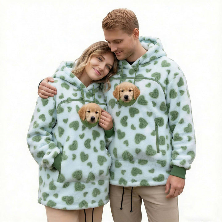 Women’s hoodie with integrated cat cave and extra soft fleece Amarae