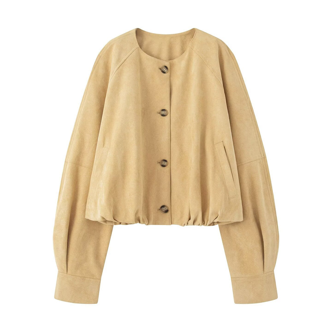 Elegant and casual blouse jacket for women in synthetic leather Lune London