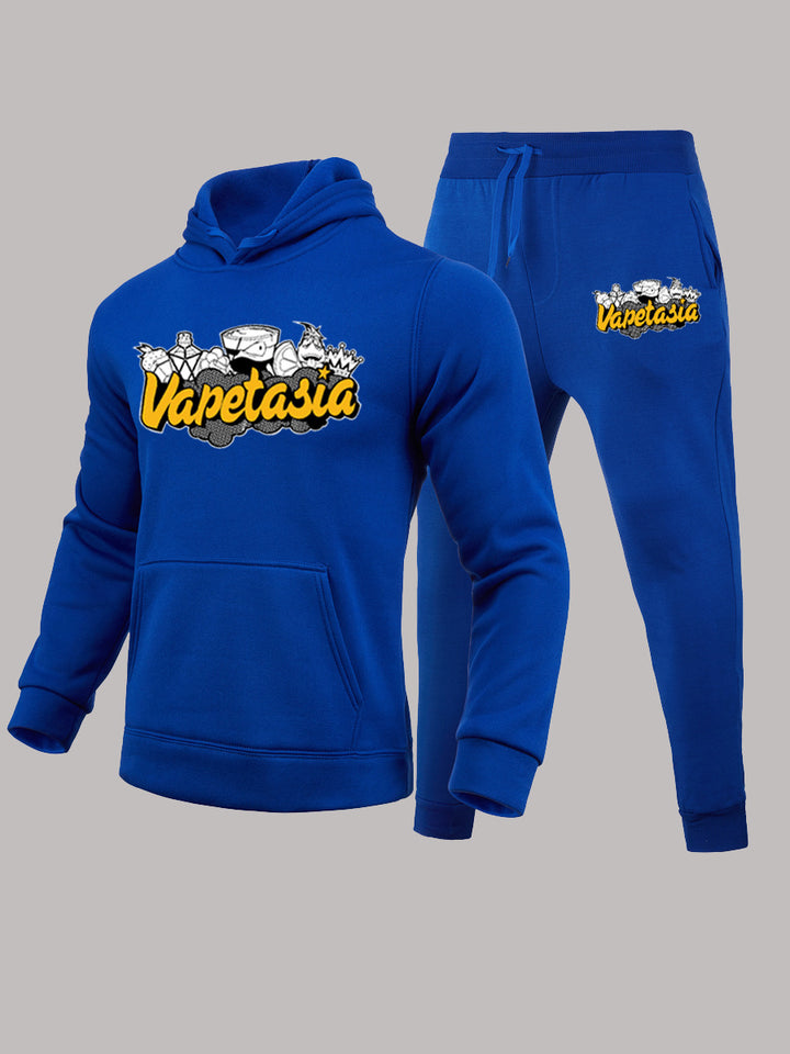 Men's sweatshirt and jogger pant set with chic and stylish artistic graphic print