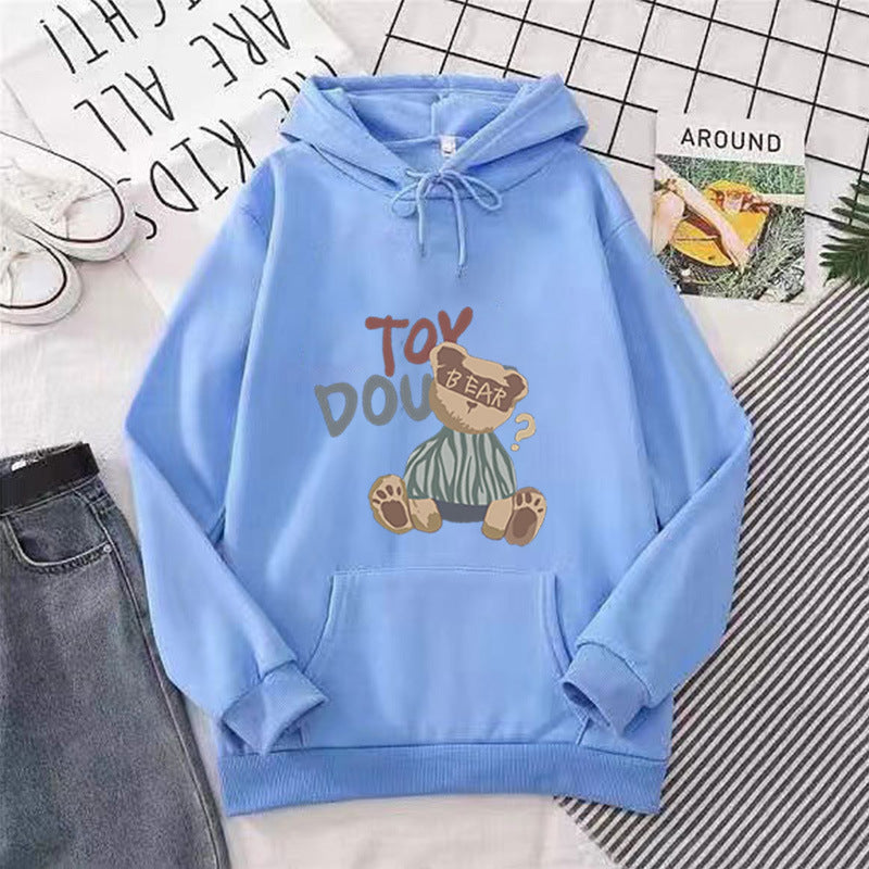 Womens hoodie with playful bear motif Chic & Stil