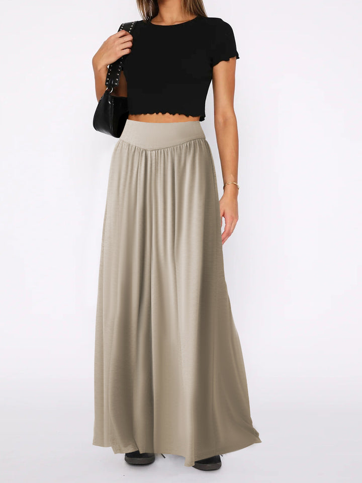 Maxi skirt for women with elastic waistband and fluid cut Lune London