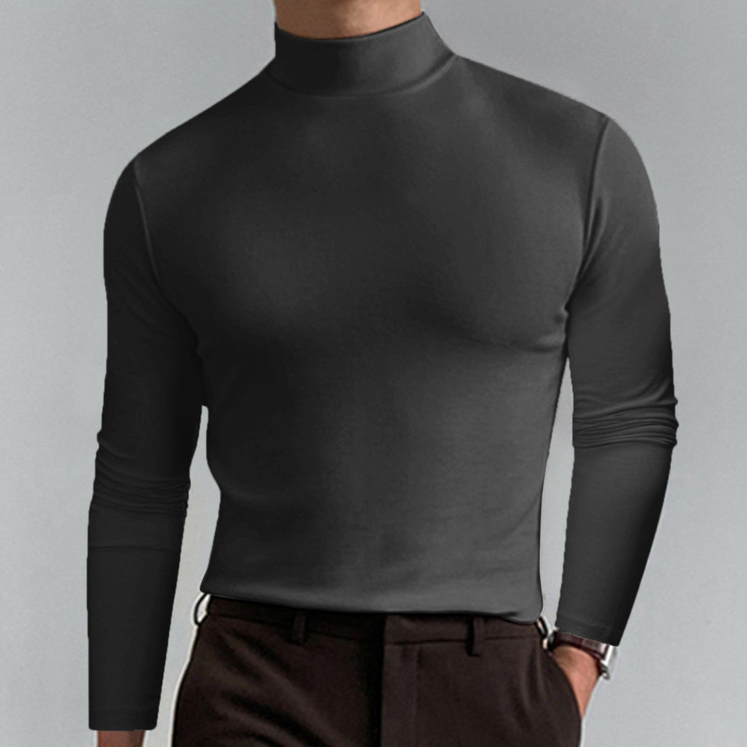 Men's High-Quality Turtleneck Sweater Made Of Fine Cotton Blend Lune London