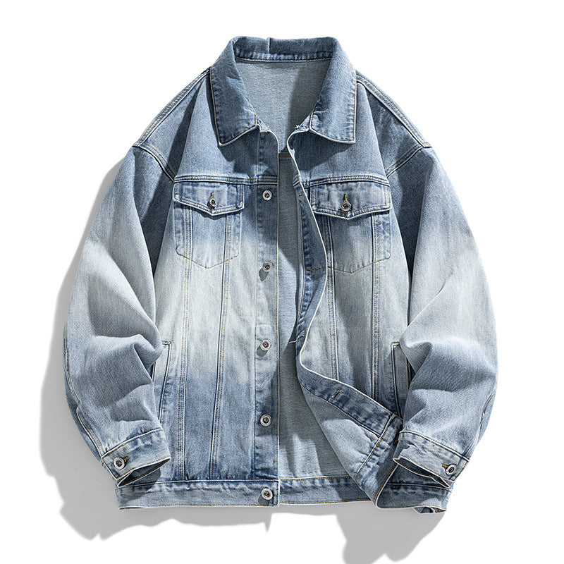 Trendy denim jacket for men with a relaxed fit and practical pockets Lune London