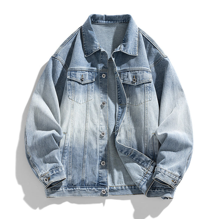 Trendy denim jacket for men with a relaxed fit and practical pockets Lune London