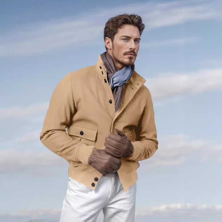 Fashionable wool jacket for men with warm inner lining Lune London