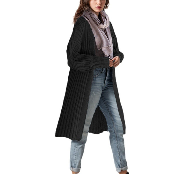 Ladies chunky knit cardigan with open sleeves and relaxed fit Lune London