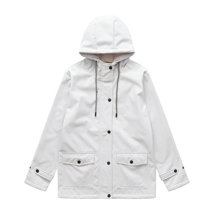 Women outdoor water-repellent jacket with adjustable hood Lune London