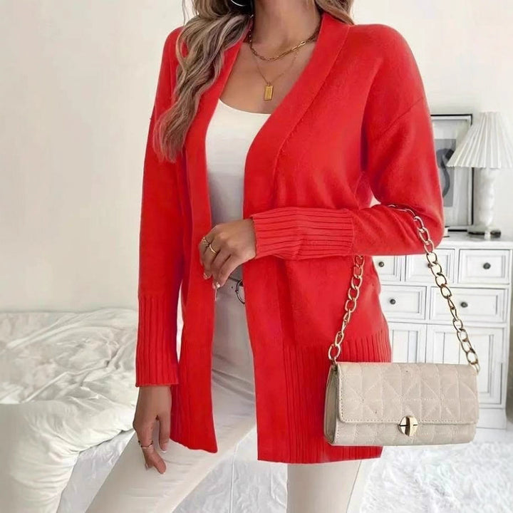 Trendy knit jacket for women with DM design and a high level of wearing comfort Lune London